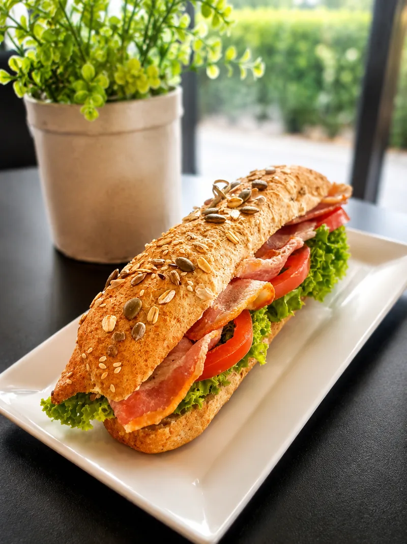 A filled sandwich at Number Five Cafe
